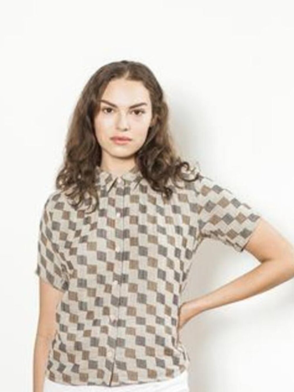 Ace & Jig Winnie Top  Checkered Sedona Print 1X